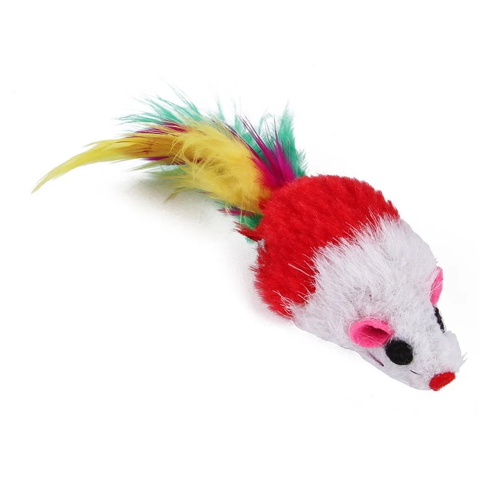 12Pcs / Set Cat Mouse Crinkle Balls Toys Set Interactive Cat Toys Catnip Teaser Wand Fluffy Mice Balls - 5