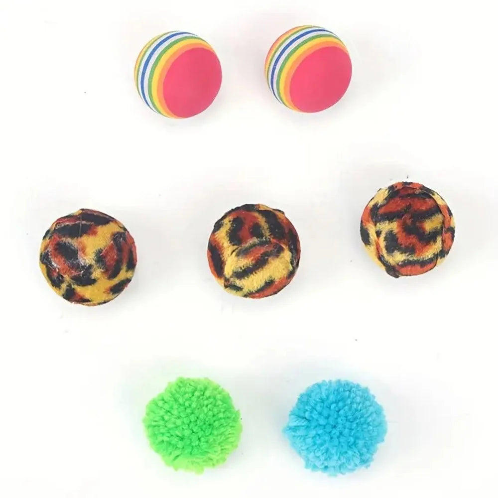 27Pcs / Set Cat Toys Set with T-Shaped Black Tunnel Interactive Cat Toy Feather Fish Mouse Crinkle Balls - 5