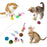 21Pcs / Set Cat Toys Set with Green Tunnel Interactive Cat Toy Feather Mouse Crinkle Balls - 2