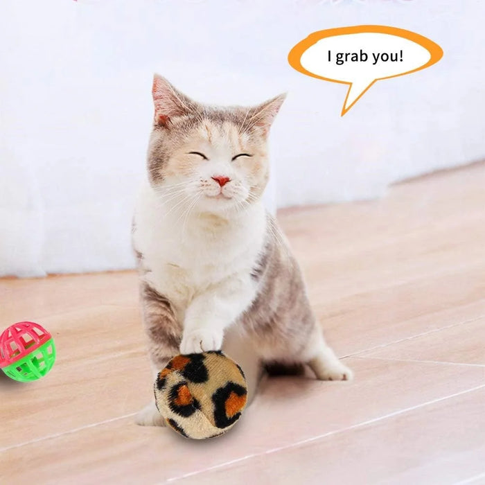 21Pcs / Set Cat Toys Set with Green Tunnel Interactive Cat Toy Feather Mouse Crinkle Balls - 5