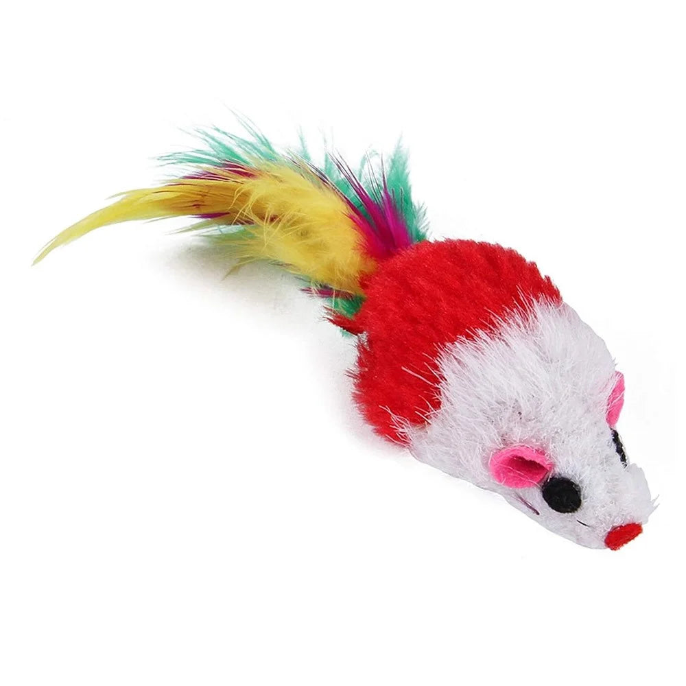 20Pcs / Set Cat Mouse Crinkle Balls Toys Set Interactive Cat Toys Catnip Teaser Wand Fluffy Mice Balls - 4