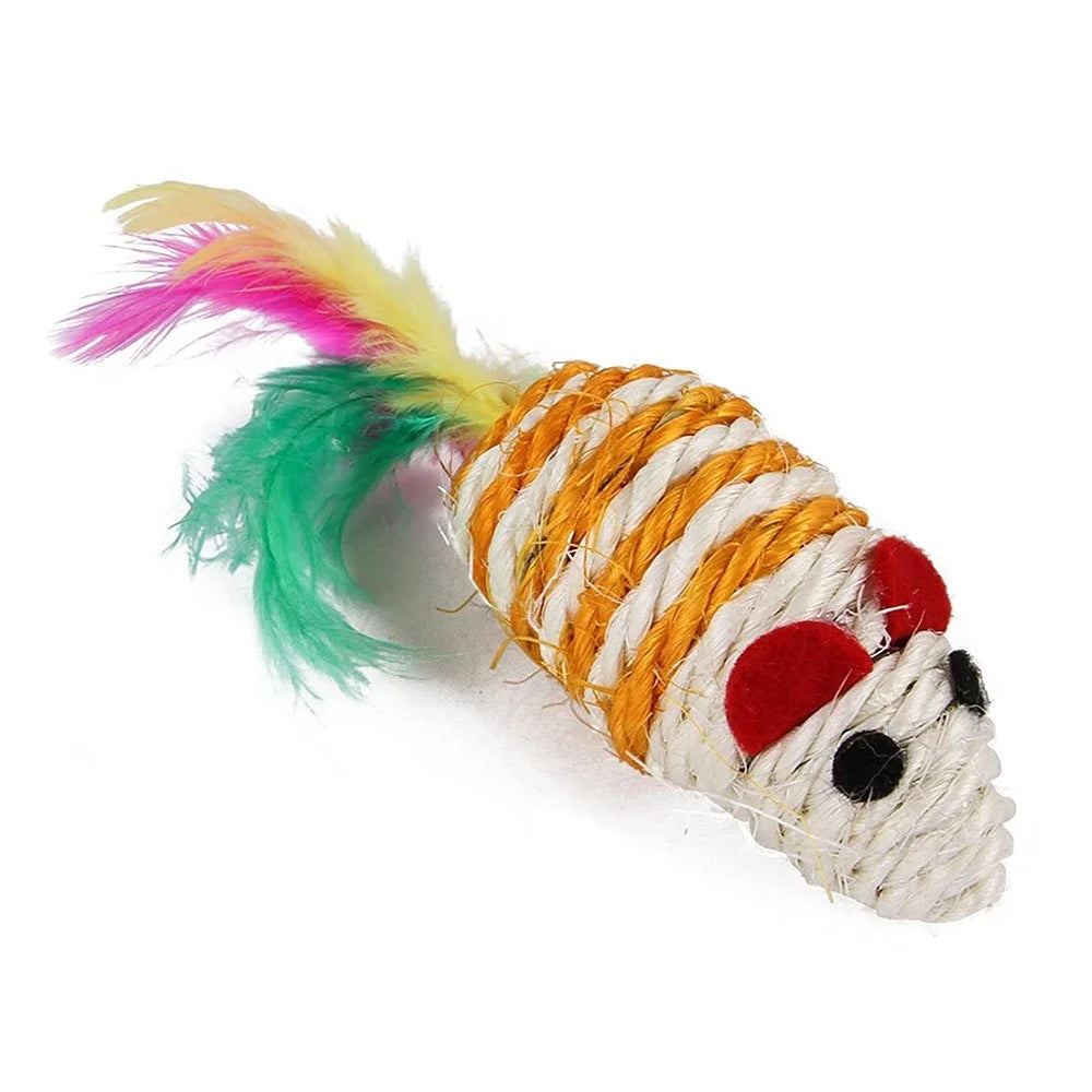 20Pcs / Set Cat Mouse Crinkle Balls Toys Set Interactive Cat Toys Catnip Teaser Wand Fluffy Mice Balls - 5