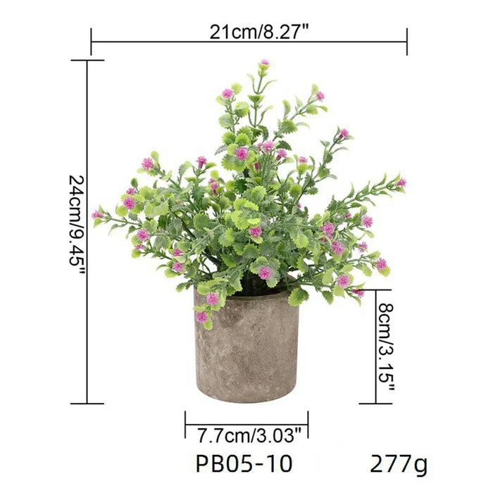 Artificial Grass Plastic Simulation Potted Plant Desktop Decoration for Living Room - PB05-10 - 4