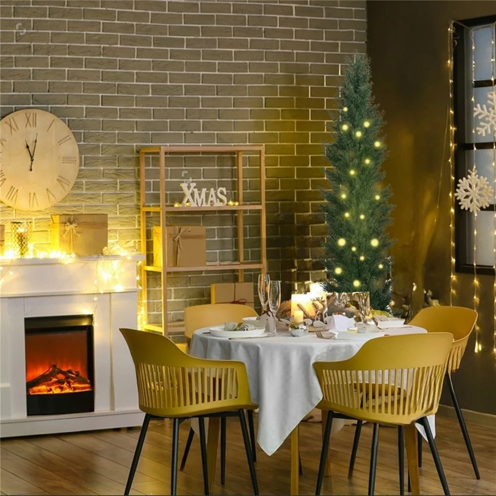 120cm Artificial Pine Tree Plastic Simulation Potted Plant Hotel Living Room Floor Decoration - 2
