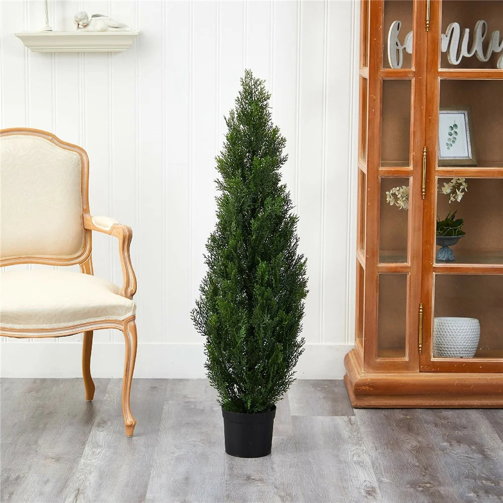 120cm Artificial Pine Tree Plastic Simulation Potted Plant Hotel Living Room Floor Decoration - 4