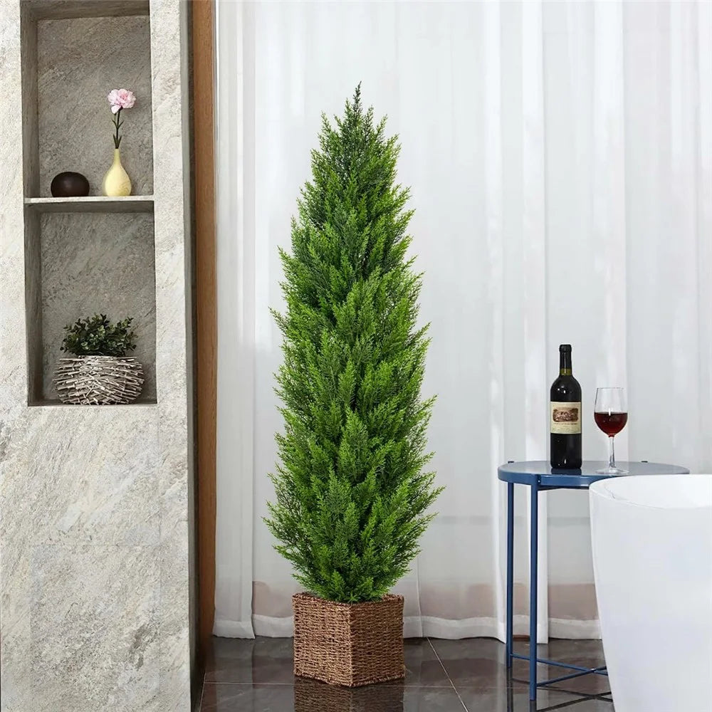 180cm Artificial Pine Tree Plastic Simulation Potted Plant Hotel Living Room Floor Decoration - 6