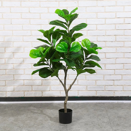 120cm Simulated Fiddle Leaf Fig Potted Plant Indoor Hall Decoration Green Plant Artificial Bionic - 1