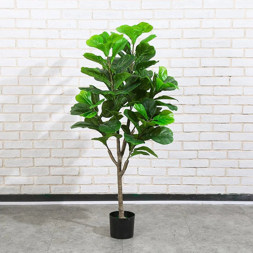 140cm Simulated Fiddle Leaf Fig Potted Plant Indoor Hall Decoration Green Plant Artificial Bionic - 1