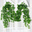 12Pcs 2.1m Simulation Leaves Rattan Plastic Green Vine Artificial Plant Wall Decoration - Ivy - 1