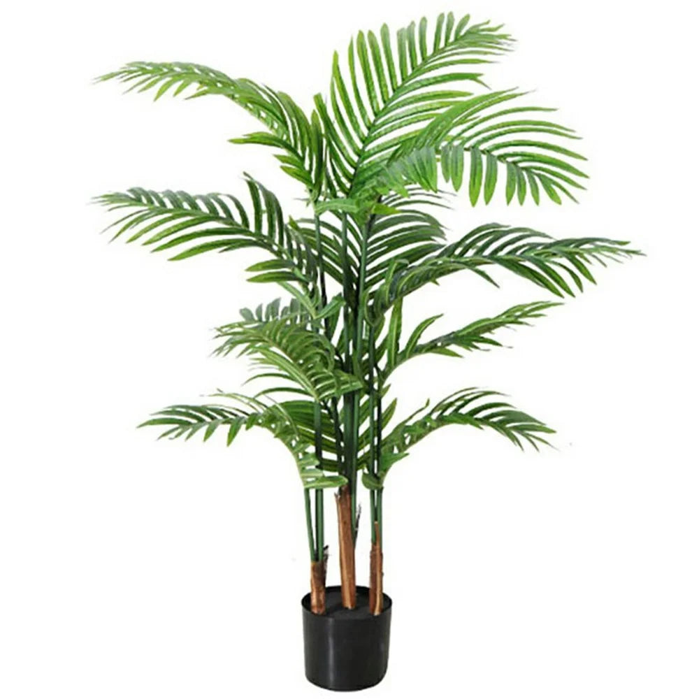 120cm Simulated Indoor Potted Green Plant Fake Areca Palm Living Room Floor Ornament - 1