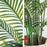 120cm Simulated Indoor Potted Green Plant Fake Areca Palm Living Room Floor Ornament, with White Square Pot - 5