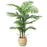 120cm Simulated Indoor Green Plant Fake Areca Palm Living Room Floor Ornament, with Woven Basket - 1