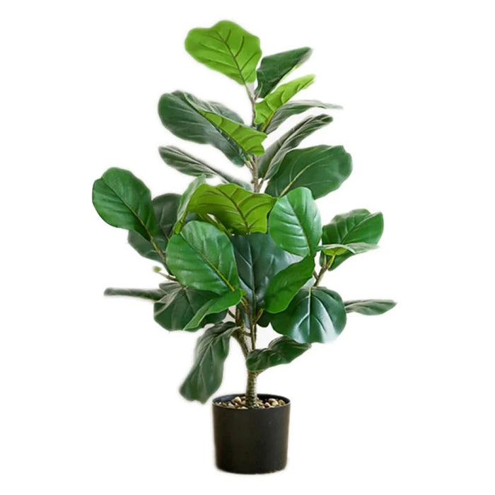 80cm Simulated Fiddle Leaf Fig Potted Plant Indoor Hall Decoration Green Plant Artificial Bionic - 1