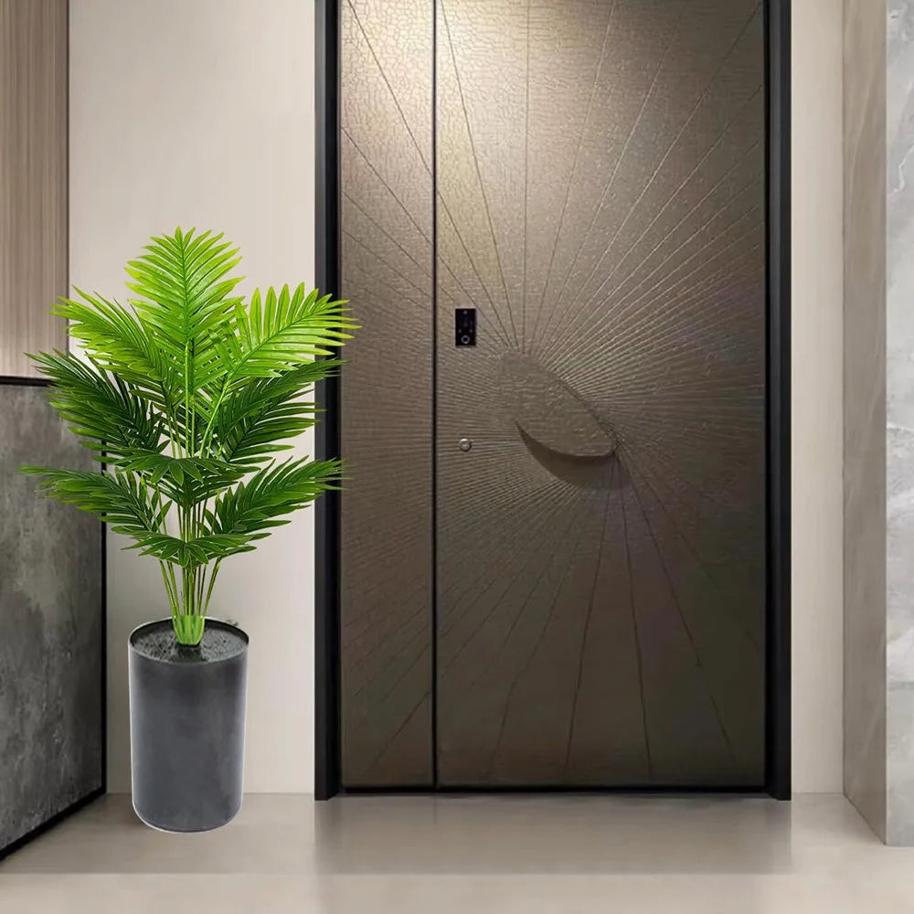 70cm Simulated Indoor Potted Green Plant Fake Areca Palm Living Room Floor Ornament - 2