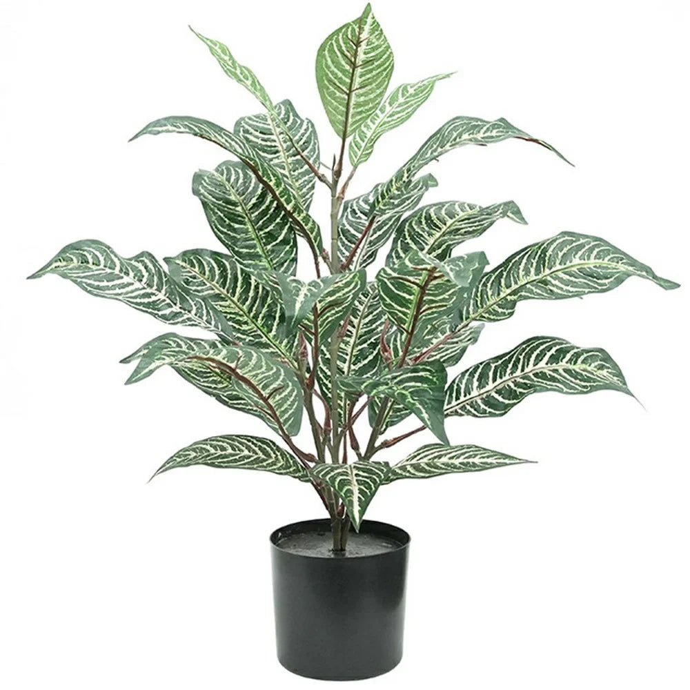 60cm Simulation Zebra Stripes Leaves Artificial Potted Plant Living Room Decoration - 1