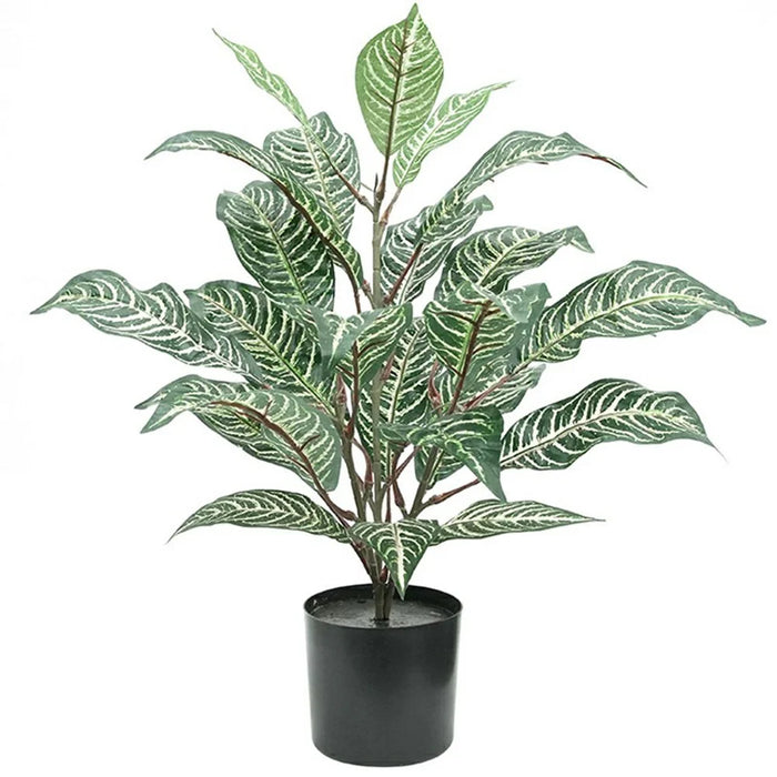 60cm Simulation Zebra Stripes Leaves Artificial Potted Plant Living Room Decoration - 1