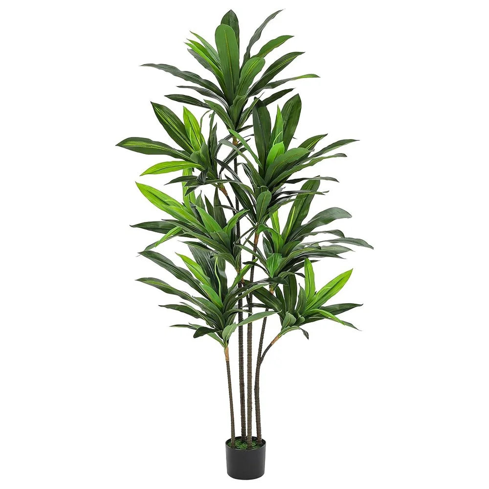 180cm Plastic Artificial Brazilian Dracaena Potted Green Plant Living Room Simulated Floor Ornament - 1