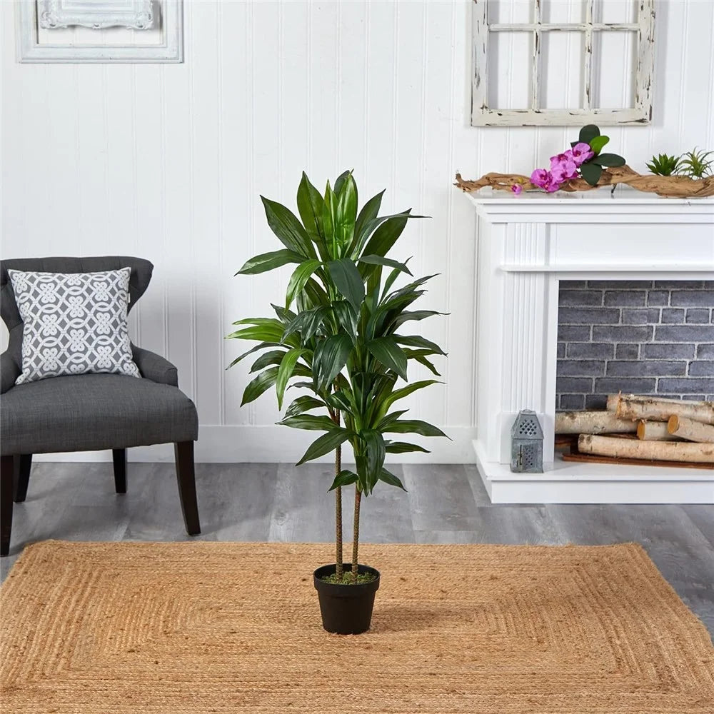 180cm Plastic Artificial Brazilian Dracaena Potted Green Plant Living Room Simulated Floor Ornament - 3