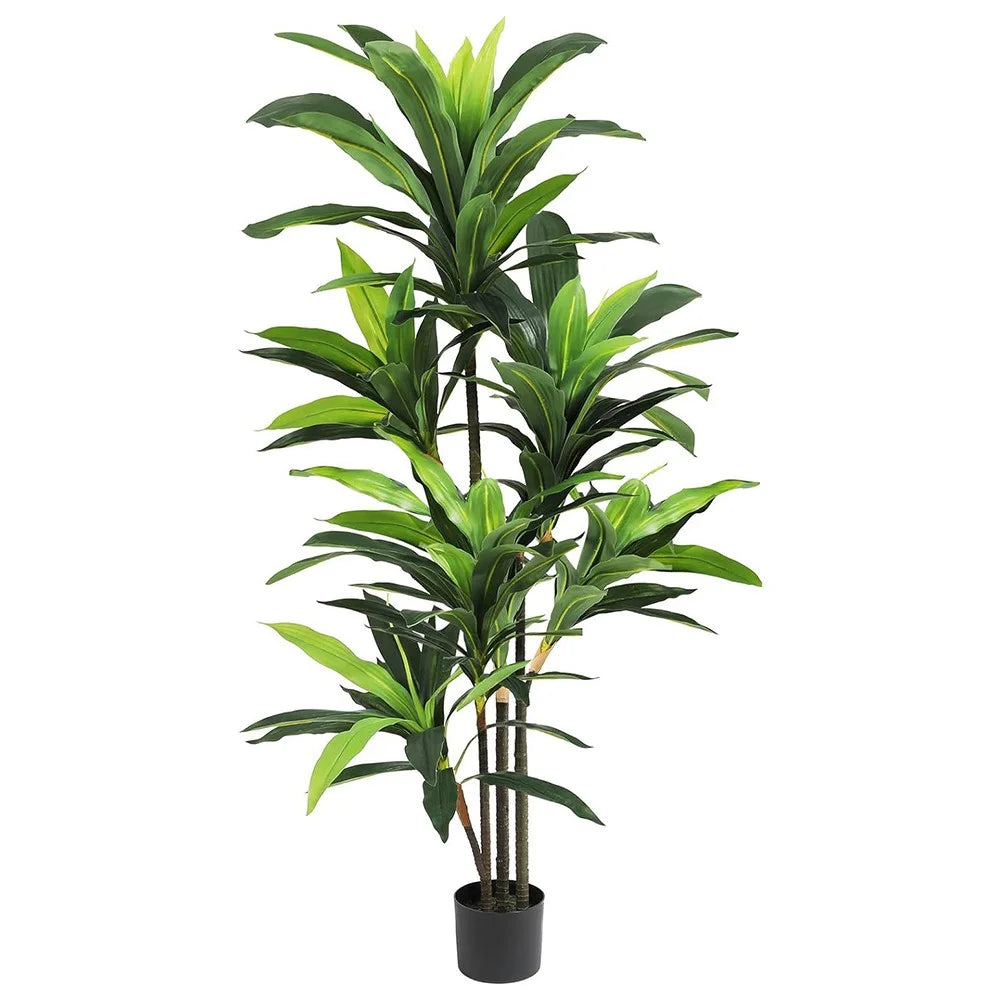 150cm Plastic Artificial Brazilian Dracaena Potted Green Plant Living Room Simulated Floor Ornament - 1