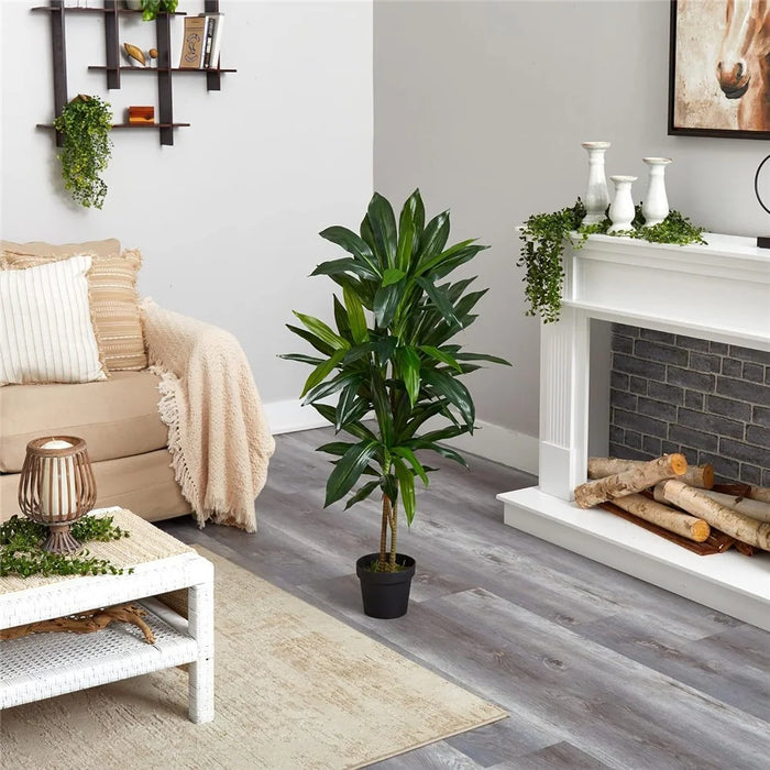 120cm Plastic Artificial Brazilian Dracaena Potted Green Plant Living Room Simulated Floor Ornament - 4