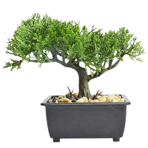 Living Room Simulation Green Plant Artificial Cypress Mini Potted Plant Office Desktop Decor - 1