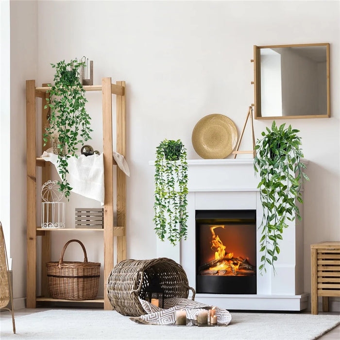 3Pcs / Set Hanging Potted Plant Simulation Eucalyptus Leaves Bonsai Home Decoration - TZ078-E+Green - 4
