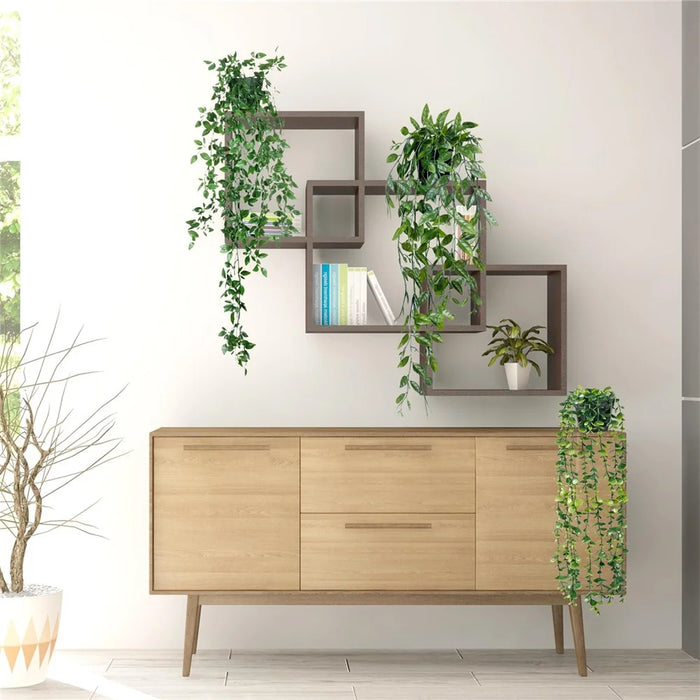 3Pcs / Set Hanging Potted Plant Simulation Eucalyptus Leaves Bonsai Home Decoration - TZ078-E+Green - 5