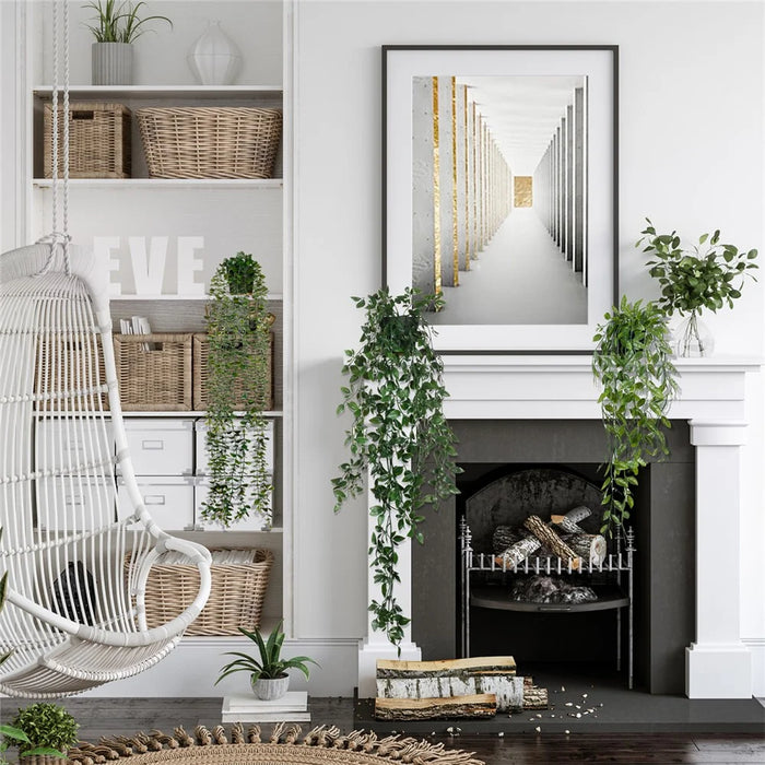 3Pcs / Set Hanging Potted Plant Simulation Eucalyptus Leaves Bonsai Home Decoration - TZ078-E+Green - 6