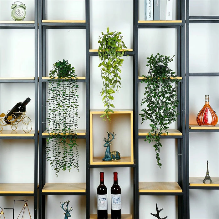 3Pcs / Set Hanging Potted Plant Simulation Eucalyptus Leaves Bonsai Home Decoration - TZ078-E+Green - 7