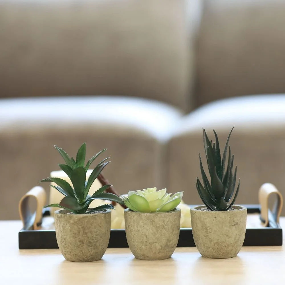 24Pcs Aloe Vera Simulation Succulents Mini Bonsai Fake Plant Desktop Decor - 3