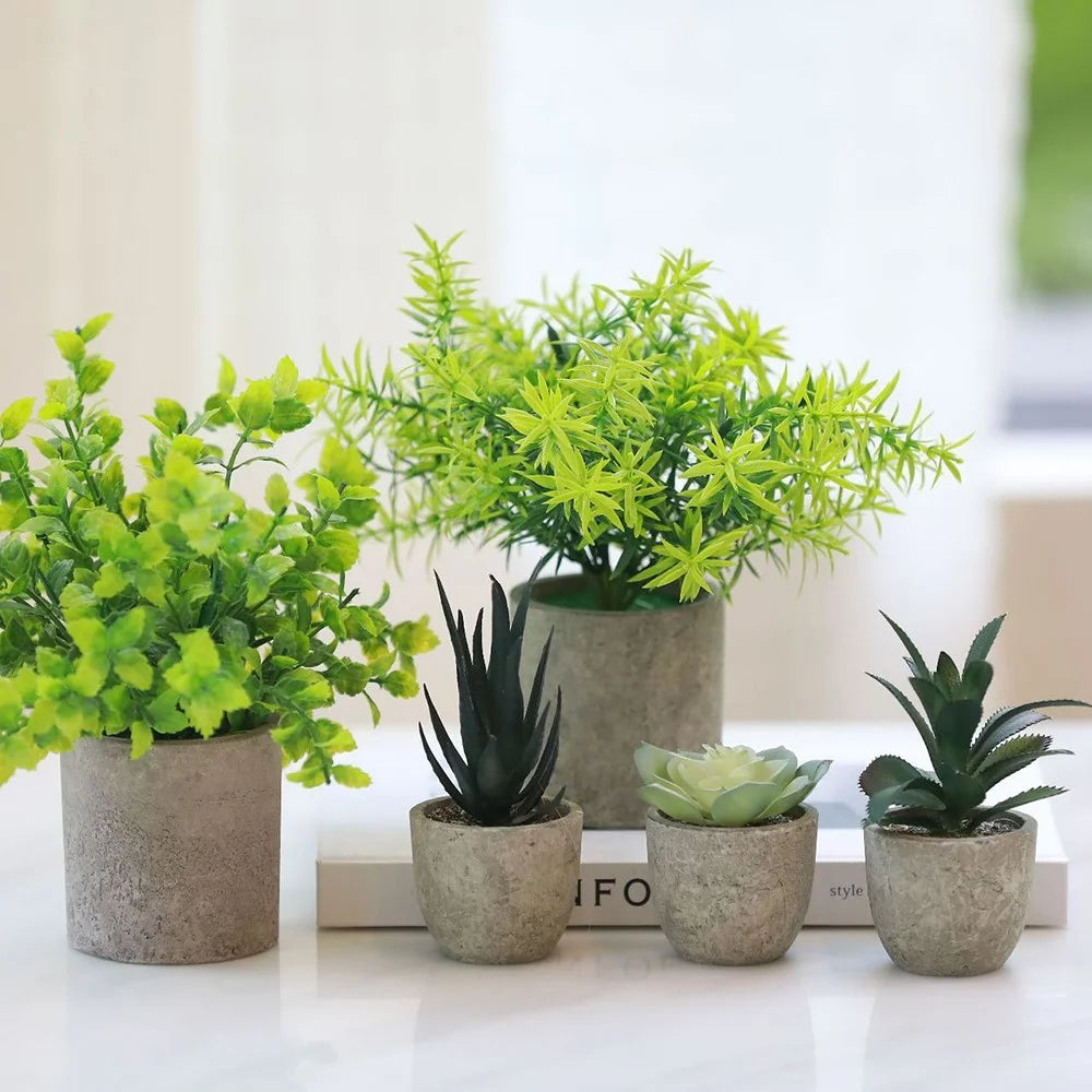24Pcs Aloe Vera Simulation Succulents Mini Bonsai Fake Plant Desktop Decor - 5