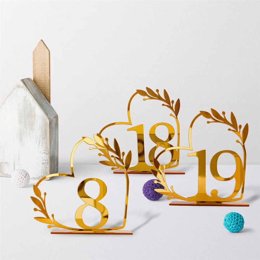 DIY Acrylic Numbers Wedding Table Numbers Mirror Table Numbers - 1 - 3