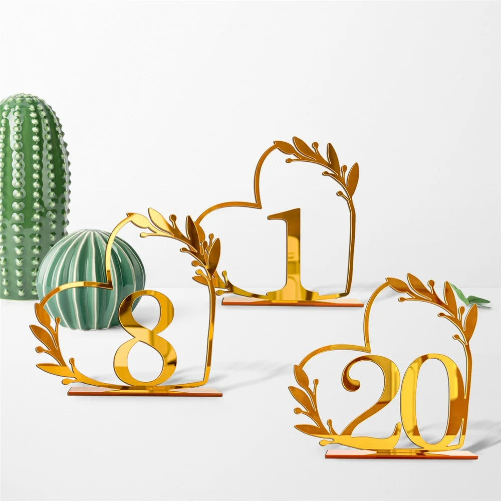 DIY Acrylic Numbers Wedding Table Numbers Mirror Table Numbers - 1 - 4