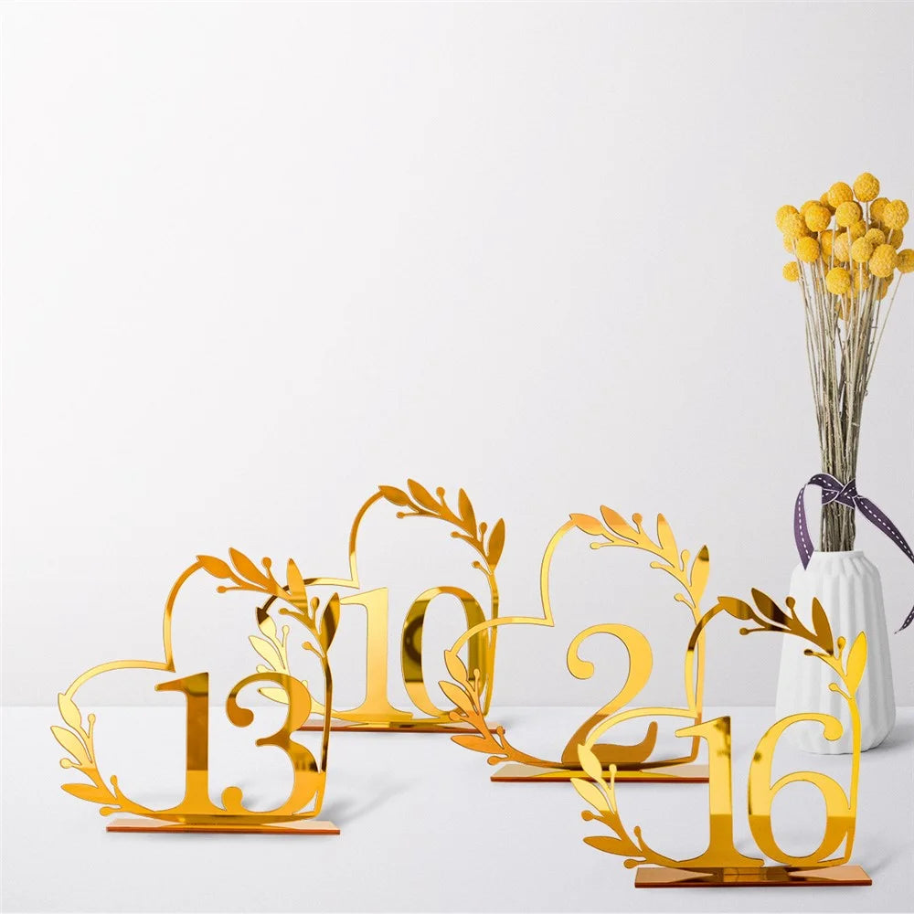 DIY Acrylic Numbers Wedding Table Numbers Mirror Table Numbers - 1 - 5