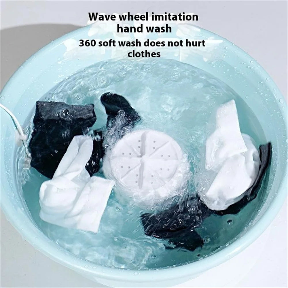 Mini Washing Machine Portable Ultrasonic Washing Machine Turbo Laundry - 2
