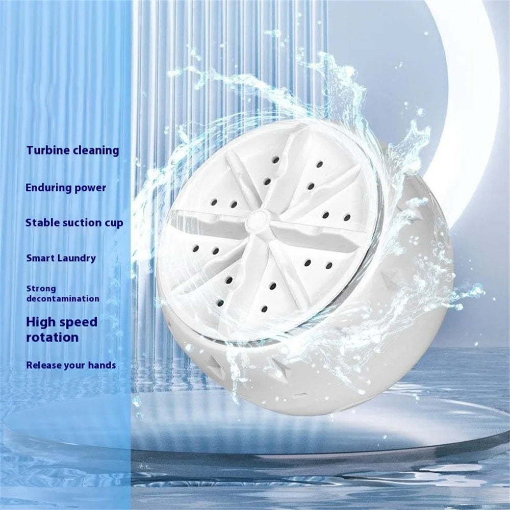 Mini Washing Machine Portable Ultrasonic Washing Machine Turbo Laundry - 4