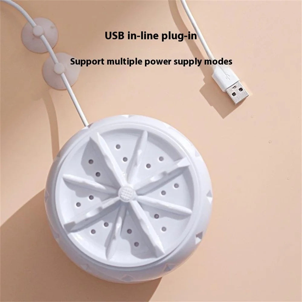 Mini Washing Machine Portable Ultrasonic Washing Machine Turbo Laundry - 5