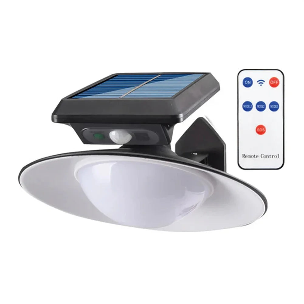 Outdoor Induction Solar Street Light Household Garden Garage LED Round Wall Light - 1