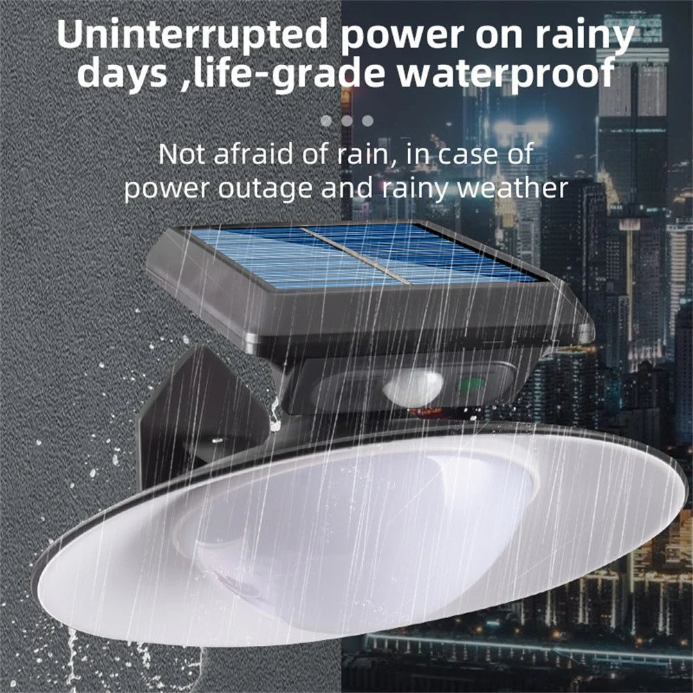 Outdoor Induction Solar Street Light Household Garden Garage LED Round Wall Light - 3