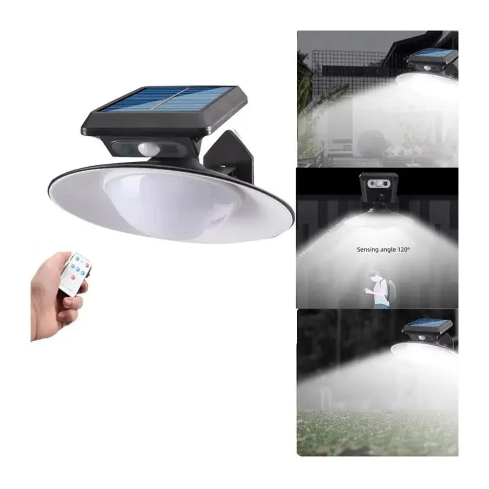 Outdoor Induction Solar Street Light Household Garden Garage LED Round Wall Light - 4