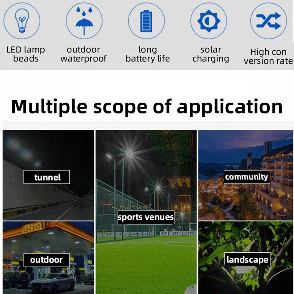 Outdoor Induction Solar Street Light Household Garden Garage LED Round Wall Light - 5