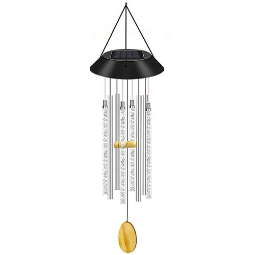 7 Color Changing LED Light Solar Powered Garden Yard Wind Chime Decorative Light - 1