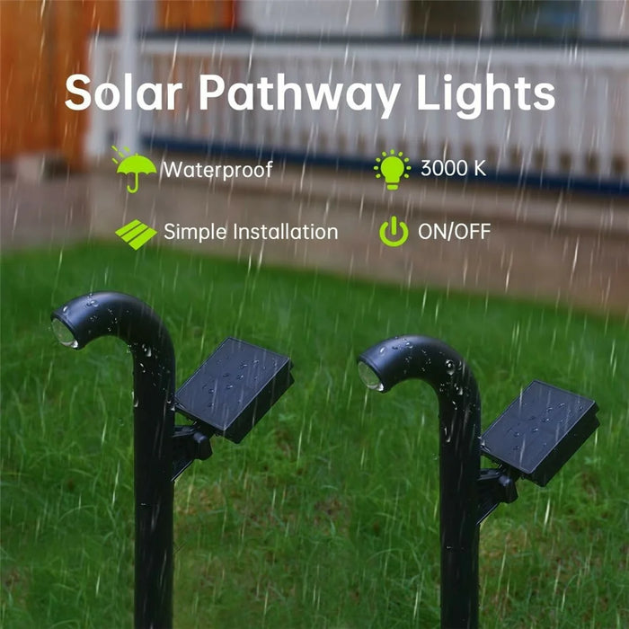 1Pc Solar Powered Ground Stake Pathway Light Waterproof Outdoor Landscape Lamp - 3
