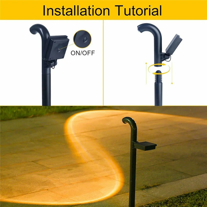 1Pc Solar Powered Ground Stake Pathway Light Waterproof Outdoor Landscape Lamp - 5