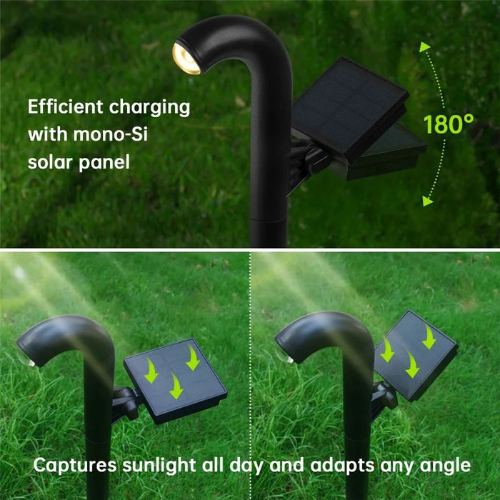 1Pc Solar Powered Ground Stake Pathway Light Waterproof Outdoor Landscape Lamp - 6