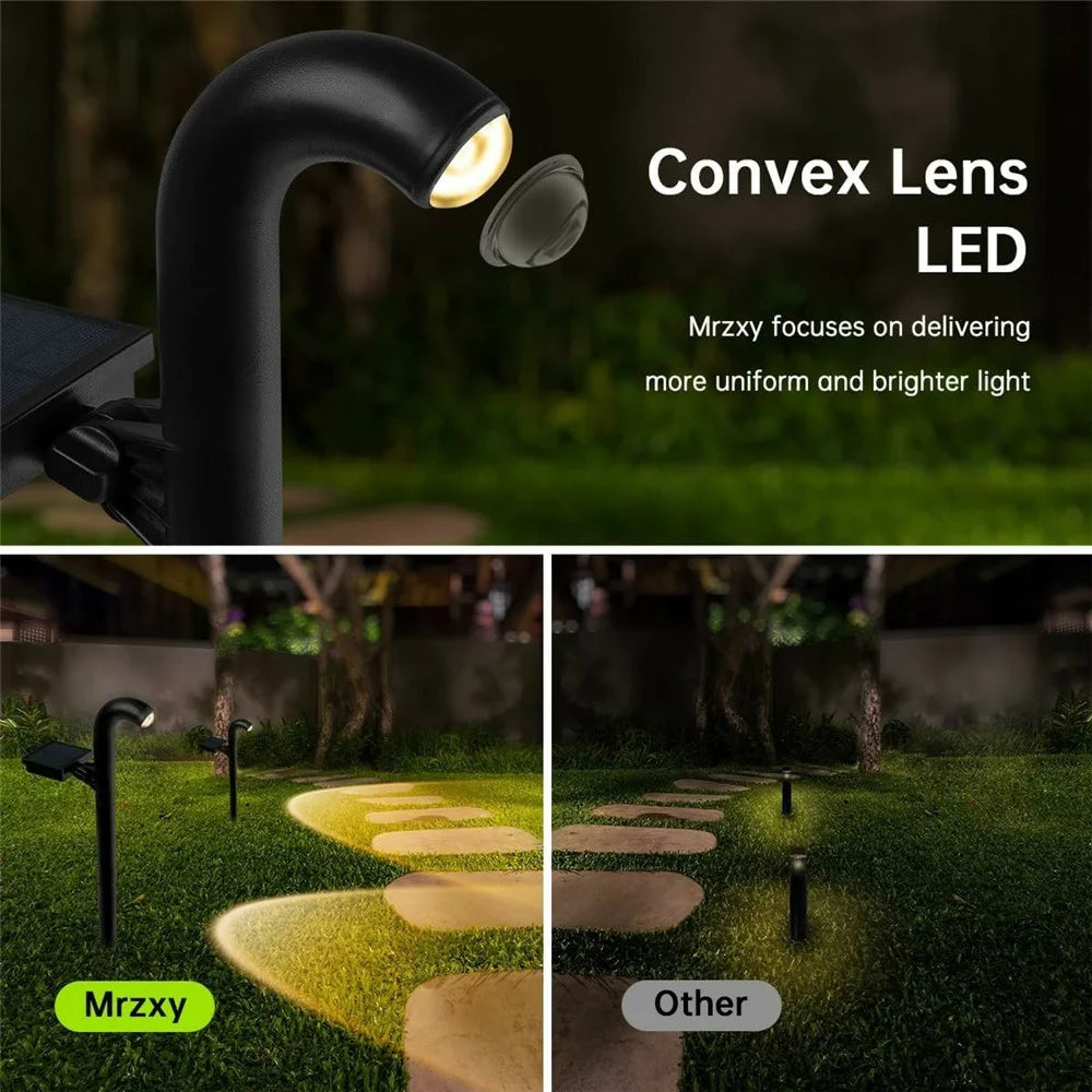 2Pcs Solar Powered Ground Stake Pathway Light Waterproof Outdoor Landscape Lamp - 4