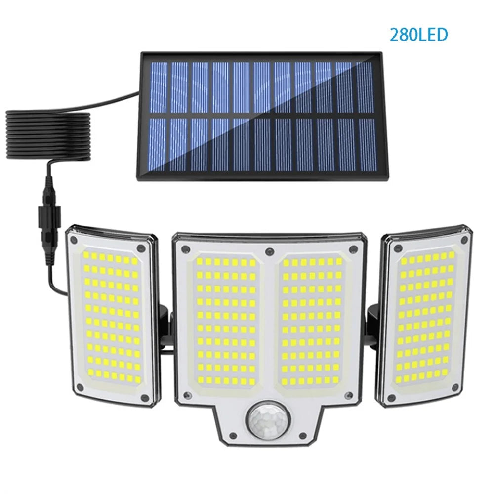 280LED Solar Outdoor Human Body Induction Light Waterproof Garden Yard Street Lamp - 3