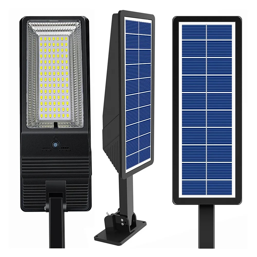98LED Solar Outdoor Human Induction Light Waterproof Garden Yard Street Lamp with Remote Control - 2