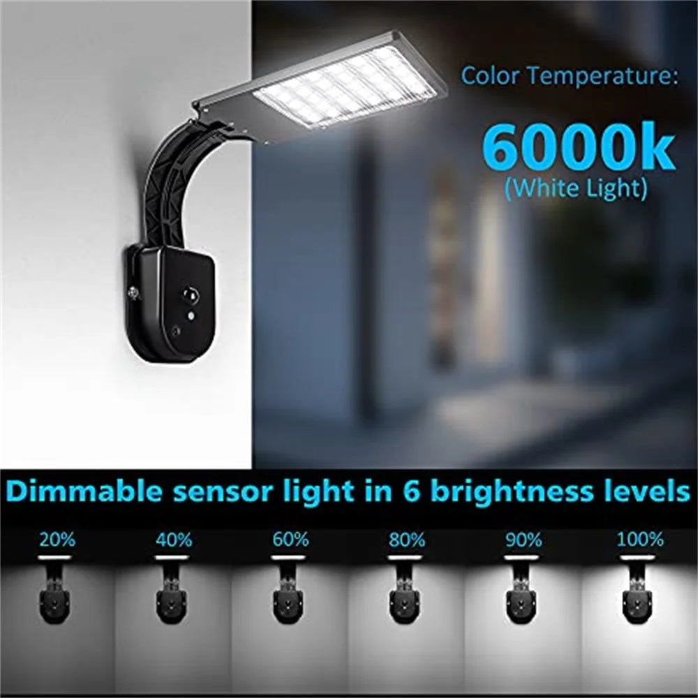 30 LED Solar Light Landscape Garden Outdoor Motion Sensor Wall Lamp with Remote Control - Black - 2
