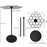 Carbon Steel Rotating Medal Display Stand Desktop 360 Degree Spin Medals Hanging Rack - 7